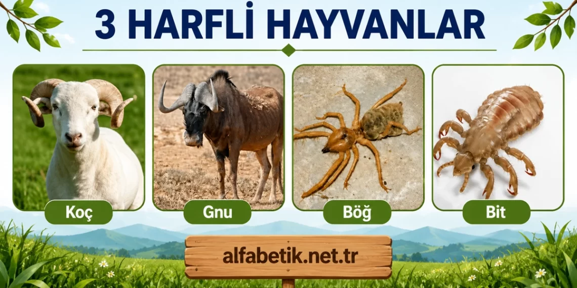 3 Harfli Hayvanlar – Üç Harfli Olan Hayvanlar Neler?