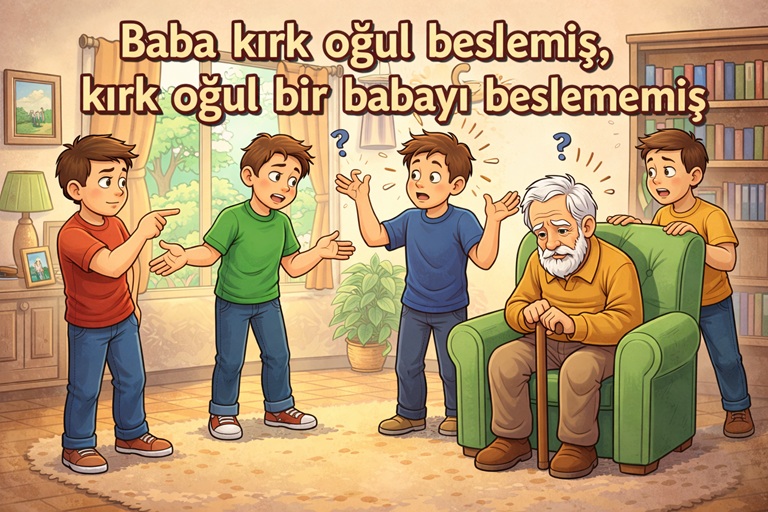 Baba Kırk Oğul Beslemiş, Kırk Oğul Bir Babayı Beslememiş – Anlamı