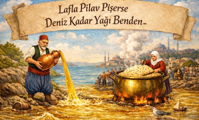 Lafla Pilav Pişerse Deniz Kadar Yağı Benden