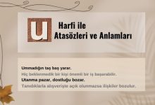 U harfi ile atasözleri ve anlamları