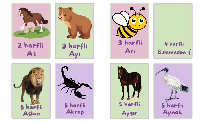 a-ile-2-3-4-5-harfli-hayvanlar