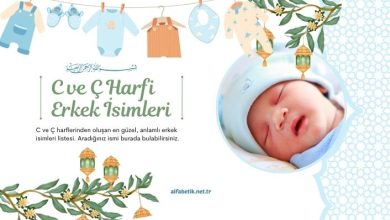 c ve ç harfi ile erkek isimleri