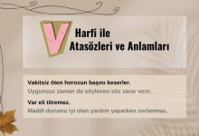 v harfi ile atasözleri